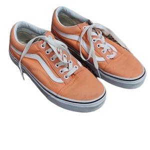 Vans Old Skool Peach Pink & True White Skate Shoes